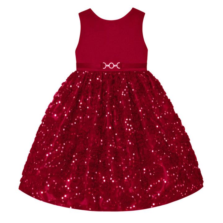 Girls 7-16 & Plus Size American Princess Sequin Soutache Skirt Dress, Size: 12, Med Red