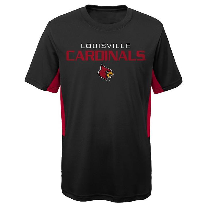 Boys 8-20 Louisville Cardinals Mainframe Performance Tee, Size: Xl 18-20, Black