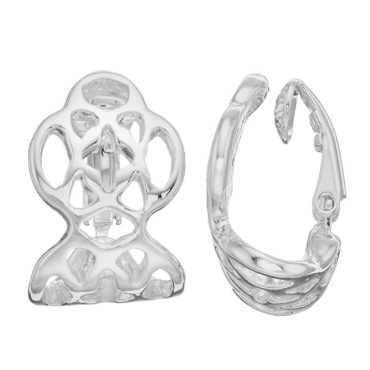 Dana Buchman Openwork Clip On Earrings, Women's, Silver
