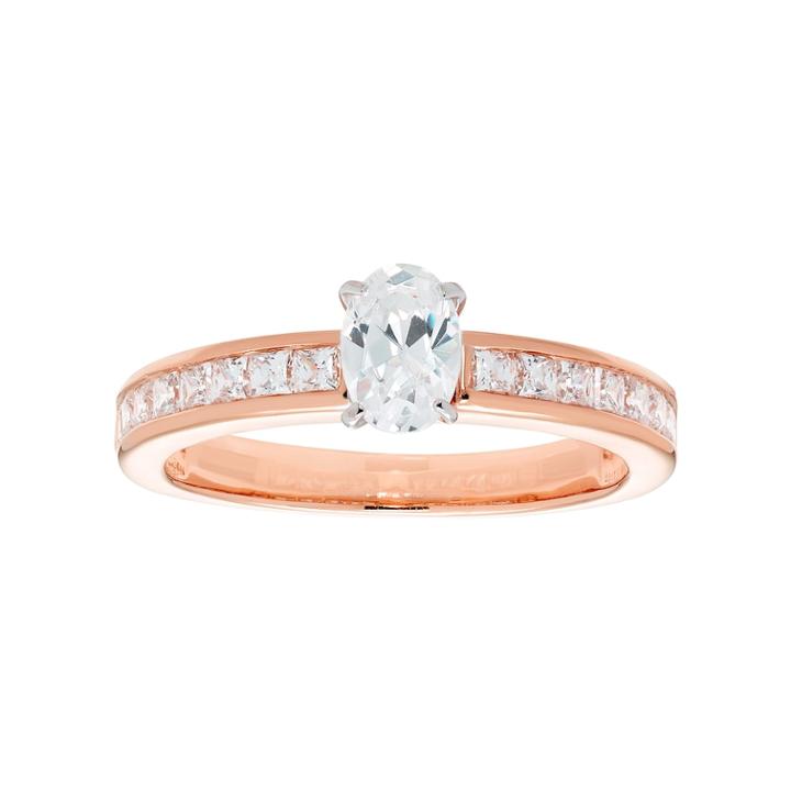 14k Gold Oval Cut 1 Carat T.w. Igl Certified Diamond Engagement Ring, Women's, Size: 6.50, White