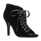 Lc Lauren Conrad Granite Women's Velvet High Heels, Size: 7.5, Black