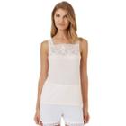 Cuddl Duds Softech Lace-trim Tank - Women's, Size: Large, Light Pink