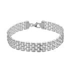 Sterling Silver Panther Link Bracelet, Women's, Size: 7.5
