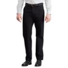 Men's Chaps Straight-fit Stretch Twill Flat-front Pants, Size: 36x34, Blue (navy)