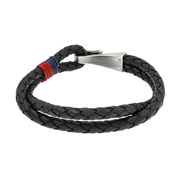 Lynx Stainless Steel Braided Bracelet - Men, Size: 8.5, Black