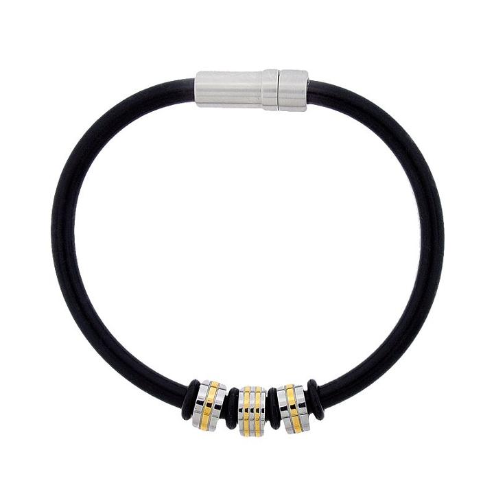 Lynx Stainless Steel Two Tone Bracelet - Men, Grey