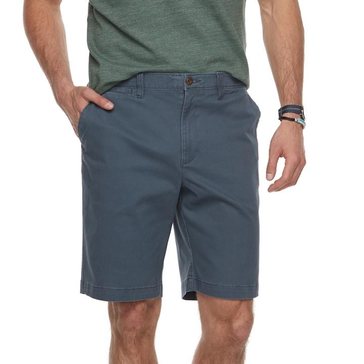 Big & Tall Sonoma Goods For Life&trade; Flexwear Modern-fit Stretch Flat-front Shorts, Men's, Size: 46, Grey
