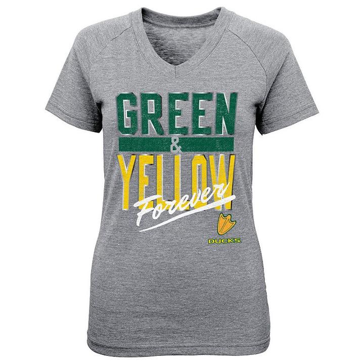 Girls 4-6x Oregon Ducks Palladium Tee, Girl's, Size: M(5/6), Med Grey