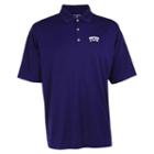 Men's Tcu Horned Frogs Exceed Desert Dry Xtra-lite Performance Polo, Size: Medium, Purple