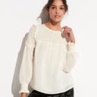 K/lab Smocked Yoke Top, Size: Xs, White