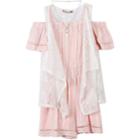Girls 7-16 Speechless Off Shoulder Romper, Vest & Necklace Set, Size: Xl, Med Pink