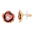 Napier Pink Flower Stud Earrings, Women's, Multicolor