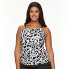 Plus Size Apt. 9&reg; High-neck Tankini Top, Women's, Size: 2xl, Black
