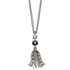Simply Vera Vera Wang Long Tri Tone Multi Strand Tassel Necklace, Women's, Multicolor