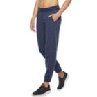 Petite Tek Gear&reg; Fleece Banded Bottom Mid-rise Sweatpants, Women's, Size: S Petite, Dark Blue