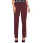 Women's Apt. 9&reg; Torie Straight-leg Dress Pants, Size: 6 Short, Red