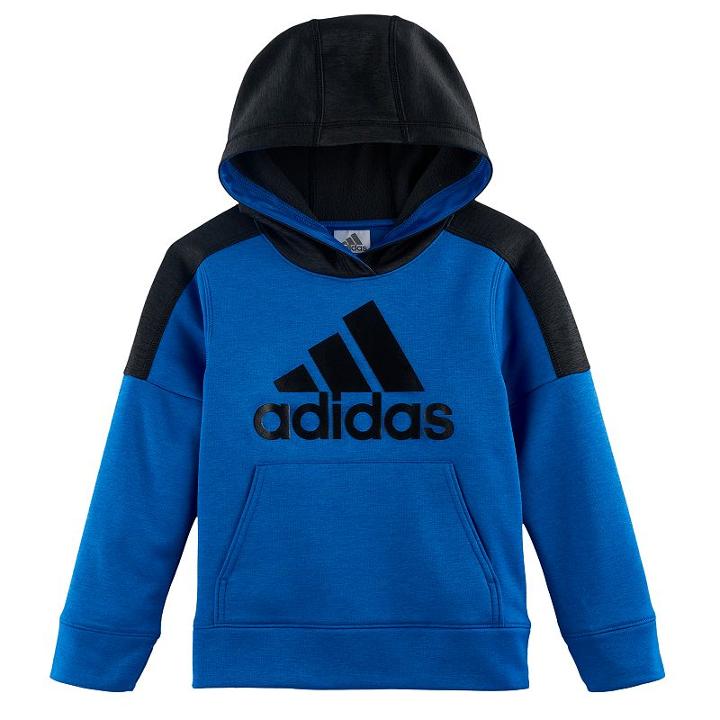Boys 4-7x Adidas Hooded Graphic Pullover, Size: 4, Brt Blue