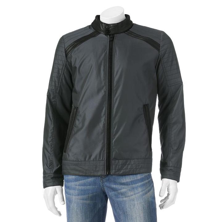 Men's Xray Slim-fit Moto Jacket, Size: Large, Blue