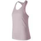 Women's New Balance Heather Tech Racerback Tank, Size: Large, Pink