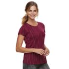 Women's Apt. 9&reg; Essential Crewneck Tee, Size: Large, Dark Red