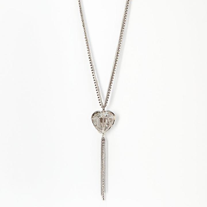 Simply Vera Vera Wang Heart Pendant, Women's, Grey
