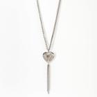 Simply Vera Vera Wang Heart Pendant, Women's, Grey