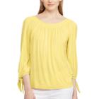 Women's Chaps Off-the-shoulder Top, Size: Medium, Yellow