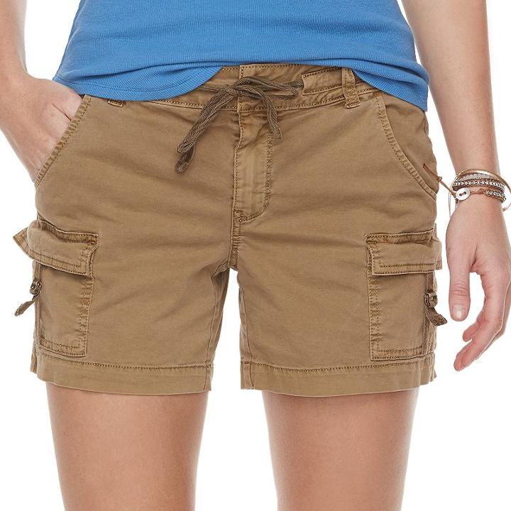 Women's Sonoma Goods For Life&trade; D-ring Utility Shorts, Size: 16, Med Brown