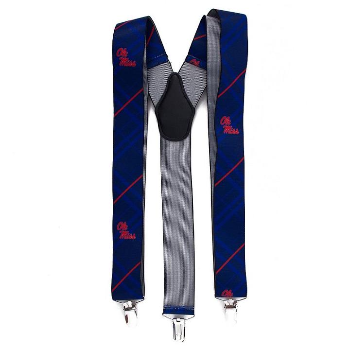 Men's Ole Miss Rebels Oxford Suspenders, Blue