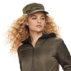 Madden Nyc Women's Washed Camouflage Cadet Hat, Med Green