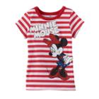 Disney's Minnie Mouse Girls 4-6x Striped Tee, Size: 4, White