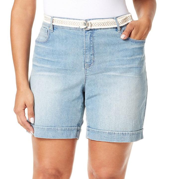 Plus Size Gloria Vanderbilt Marisa Jean Shorts, Women's, Size: 24 W, Blue Other