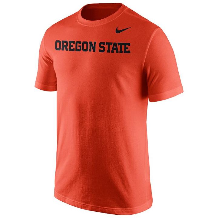 Men's Nike Oregon State Beavers Wordmark Short-sleeve Tee, Size: Xl, Orange