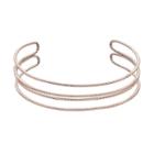 Lc Lauren Conrad Twisted Multi Row Cuff Bracelet, Women's, Brt Pink