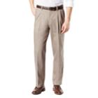 Men's Dockers&reg; Signature Khaki Lux Relaxed-fit Stretch Pleated Pants D4, Size: 44x30, Dark Beige