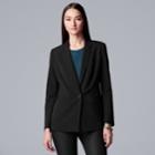 Women's Simply Vera Vera Wang Notch Collar Blazer, Size: Xxl, Black