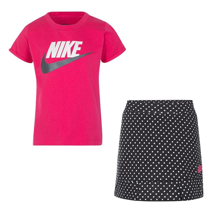 Girls 4-6x Nike Tee & Polka-dot Skort Set, Size: 5, Oxford