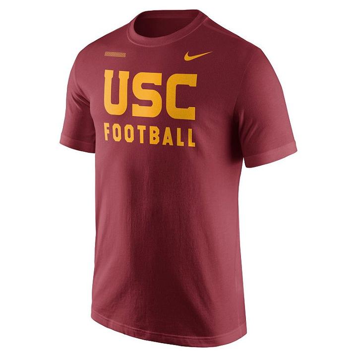Men's Nike Usc Trojans Football Facility Tee, Size: Small, Red