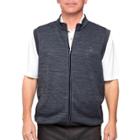Men's Pebble Beach Classic-fit Full-zip Performance Golf Sweater Vest, Size: Large, Black