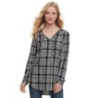 Women's Sonoma Goods For Life&trade; Splitneck Tunic, Size: Small, Black