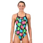 Women's Dolfin Winners V-2 Open-back One-piece Swimsuit, Size: 24 Comp, Med Pink