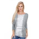 Women's White Mark Dolman Tunic, Size: Medium, Light Grey