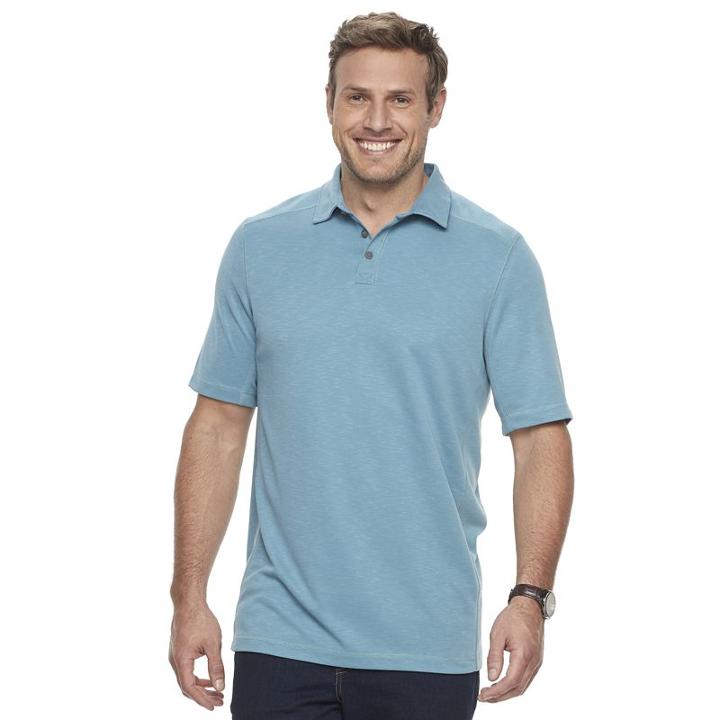 Big & Tall Croft & Barrow&reg; Classic-fit Slubbed Outdoor Performance Polo, Men's, Size: Xl Tall, Blue (navy)