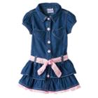 Girls 4-6x Nannette Chambray Lace Dress, Girl's, Size: 5, Blue