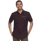 Men's Rock & Republic Zipper Button-down Shirt, Size: Large, Med Red
