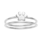 Love This Life Sterling Silver Paw Ring Set, Women's, Size: 7