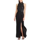 Women's Chaps Sequin Jersey Evening Gown, Size: 2, Black