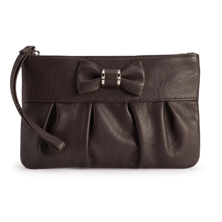 Apt. 9&reg; Bobby Bow Rfid-blocking Wristlet, Women's, Brown