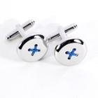 Bey-berk Button Cuff Links, Men's, Blue