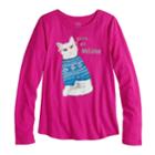 Girls 7-16 & Plus Size So&reg; Long Sleeve Graphic Tee, Size: 14, Dark Pink